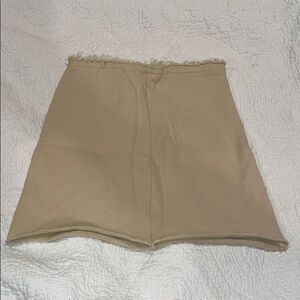 MATTE mini skirt cream/tan size small